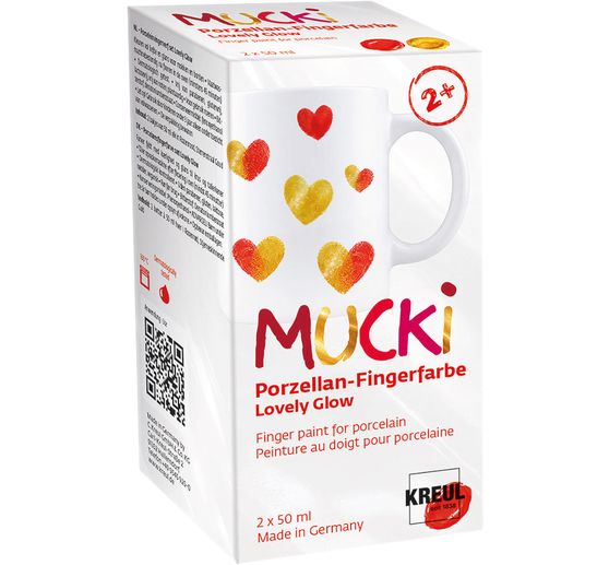 MUCKI Porzellan-Fingerfarben-Set, 2 x 50 ml