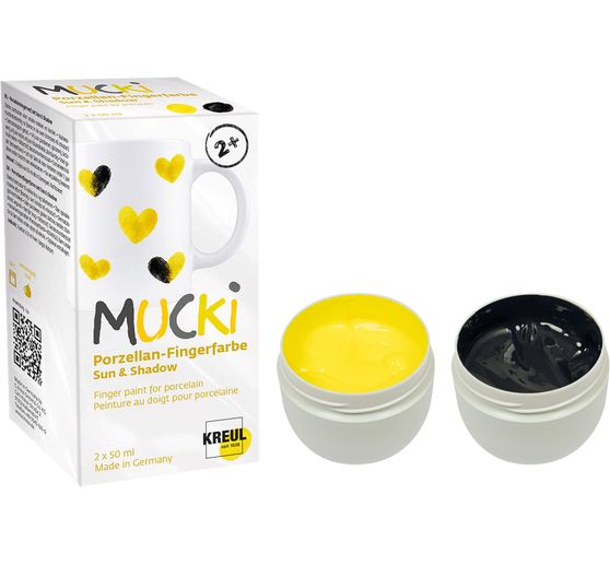 MUCKI Porzellan-Fingerfarben-Set, 2 x 50 ml