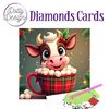 Card set "Diamonds" Cow with mug