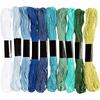 Embroidery thread assortment, 1 mm, 10 colours of 8 m each