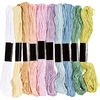 Embroidery thread assortment, 1 mm, 10 colours of 8 m each Pastel colours