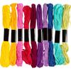 Embroidery thread assortment, 1 mm, 10 colours of 8 m each