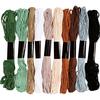 Embroidery thread assortment, 1 mm, 10 colours of 8 m each