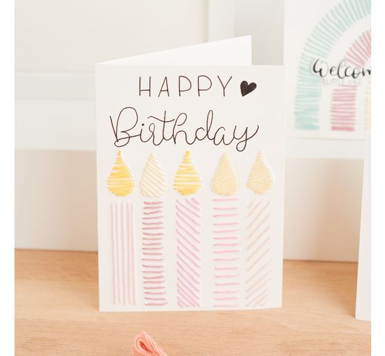 VBS Doppelkarten mit Umschl&auml;gen "Creme", 50 Stk.