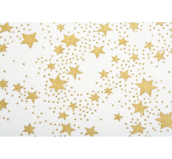 Baumwoll-Stoff "Sterne", Creme