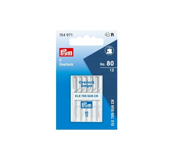 Prym Nähmaschinennadel "Overlock", 5 Stück, ELx705 SUK CF 80