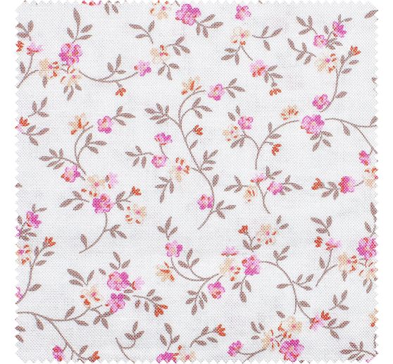 Cotton fabric "Gent", country house flowers