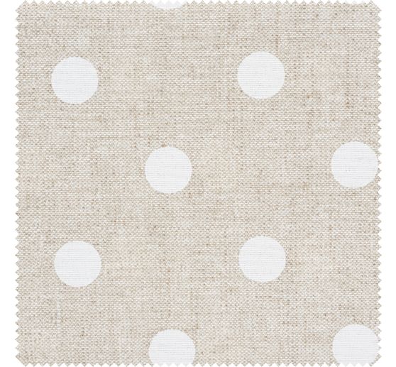 Motif fabric linen look "Big dots"