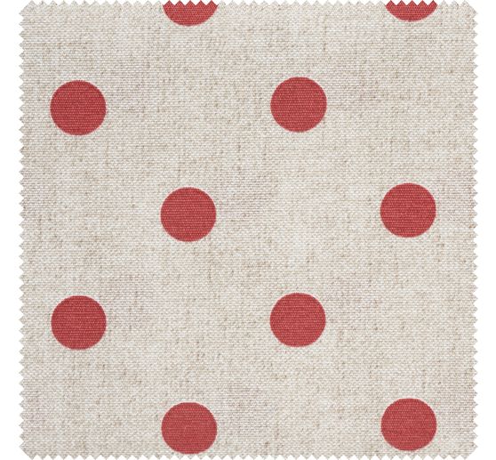 Motif fabric linen look "Big dots"