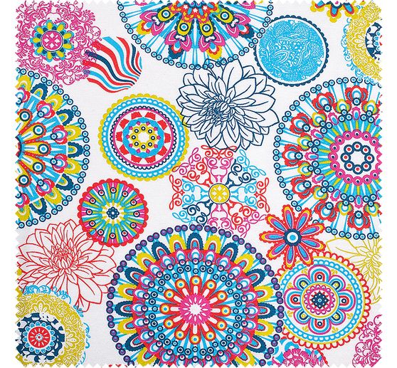 Motiv-Stoff "Mandalas"