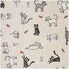 Motif fabric linen look "Cats"