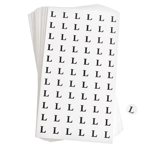 VBS Clothing size stickers, 3960 pieces