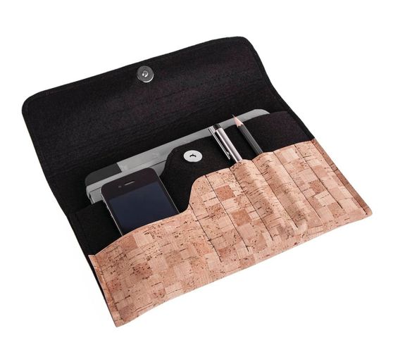 Cork sewing craft kit "Clutch", 6 pieces