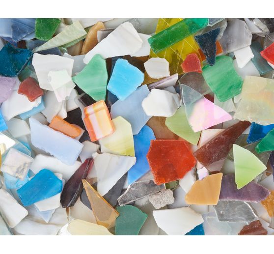 Broken glass mosaic, 2 kg, thickness approx. 3 mm