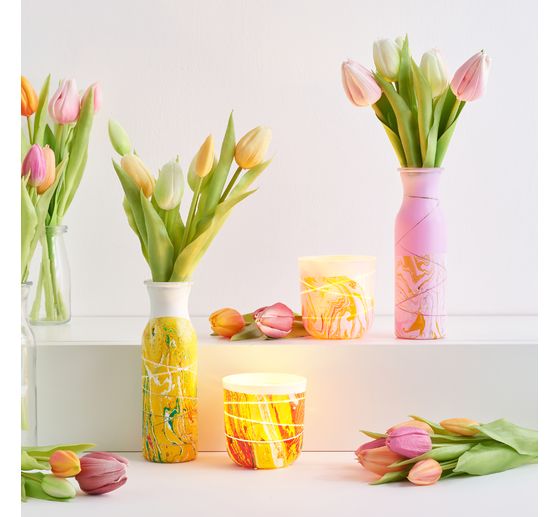 VBS Glass bottles "Milk", set of 3