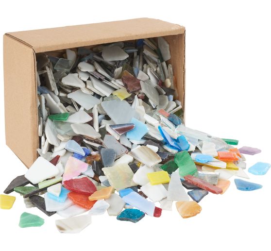 Bruchmosaik aus Glas, 2 kg, St&auml;rke ca. 3 mm