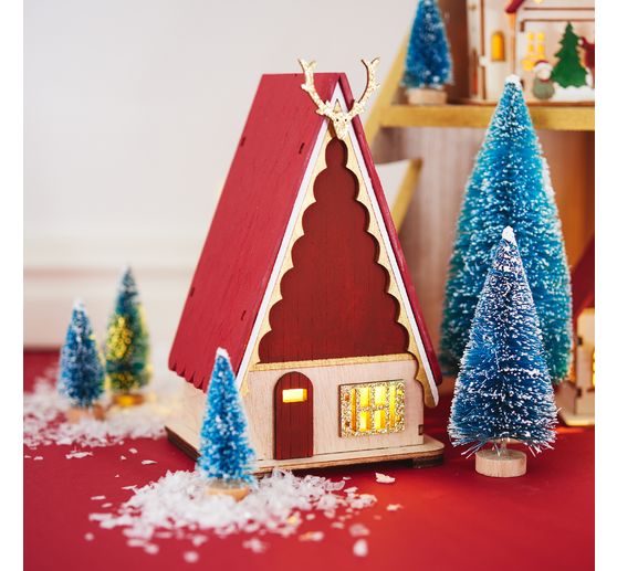 VBS Miniature fir tree, set of 16, snowed