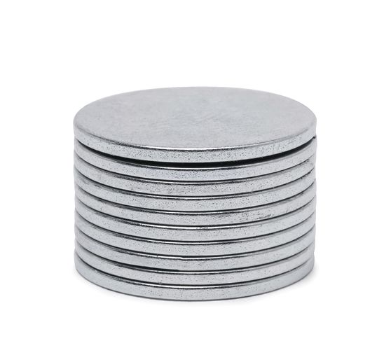 VBS Magnets "Extra strong", flat, Ø 15 mm, 10 pieces