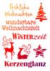 Schablone "Weihnachtsmotive + Schriften"