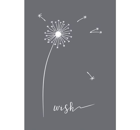Stencil "Wish" with Scraper