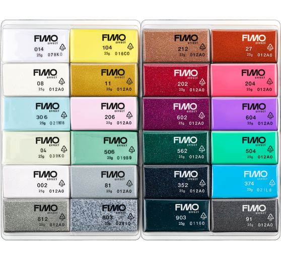 FIMO soft Materialpackung "Effect", 24er-Set