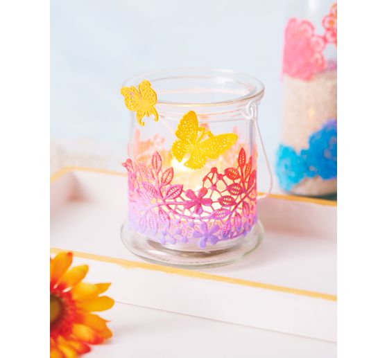 VBS Glass lantern with metal bracket