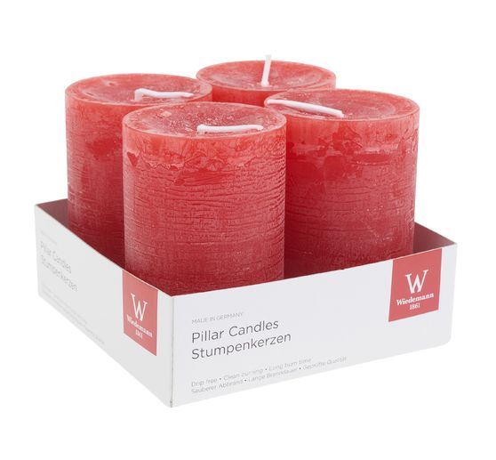 Marble Kerze, durchgefärbt, 4er-Pack