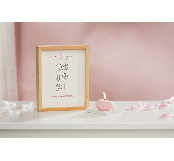 Rico Design Holzrahmen Natur mit doppelter Acrylscheibe