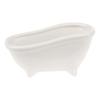 Keramik-Seifenschale "Badewanne", 15x7x7,2cm, weiß glänzend