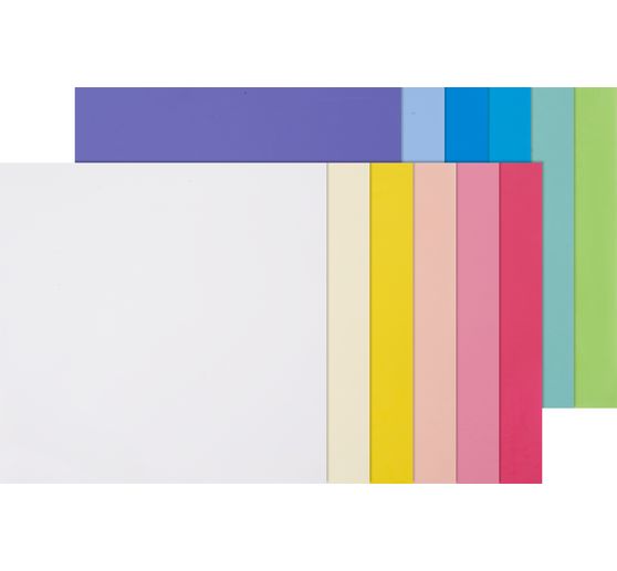 Verzierwachsplatten "Pastellfarben", 10 x 10 cm