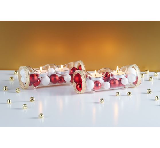 Weihnachtskugeln aus Glas am Draht
