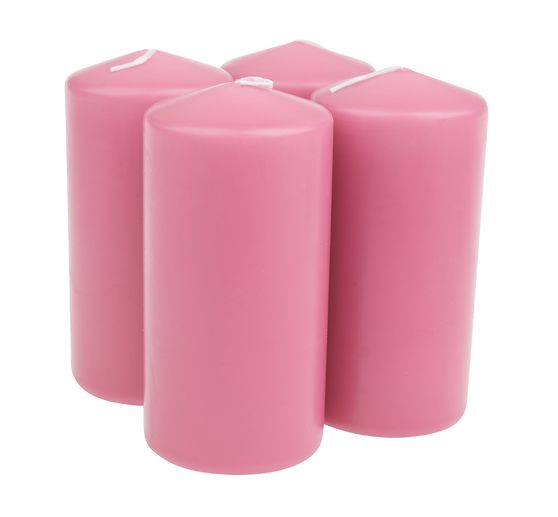 Pillar candle, dipped, pack of 4