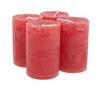 Marble candle, dyed through, pack of 4