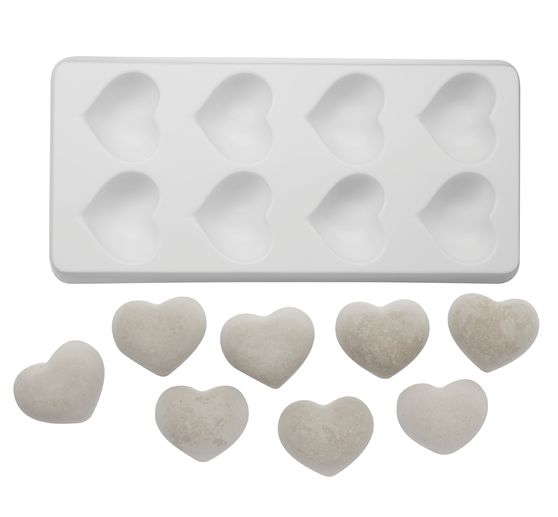 Casting mould "Hearts", 8 pcs.