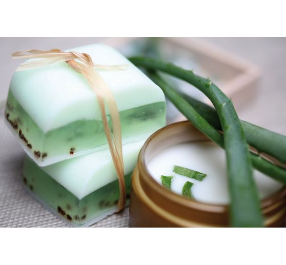 Glycerin Öko-Gießseife "Aloe Vera", opak