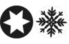Reliefeinlage "Schneeflocke + Stern"