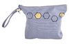 Cosmetic bag with zipper, 22 x 17 cm, Grey