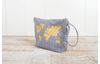 Cosmetic bag with zipper, 22 x 17 cm, Grey