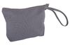 Cosmetic bag with zipper, 22 x 17 cm, Grey