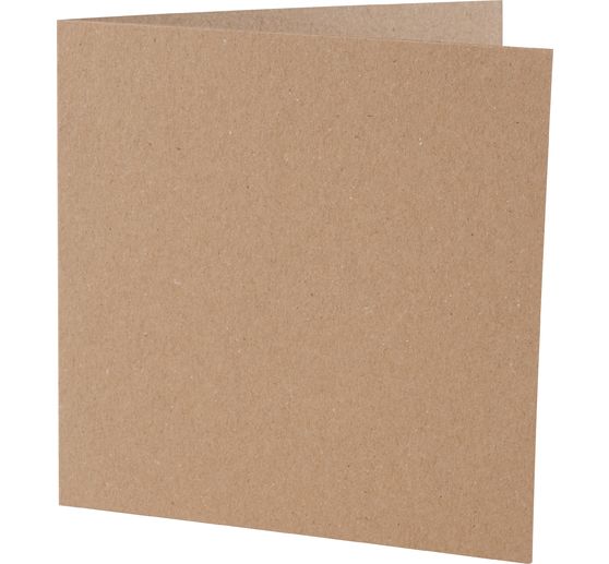 Double cards with envelopes "Kraft paper", 12.5 x 12.5 cm, 50 pieces