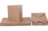 Double cards with envelopes "Kraft paper", 12.5 x 12.5 cm, 50 pieces