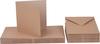Double cards with envelopes "Kraft paper", 12.5 x 12.5 cm, 50 pieces
