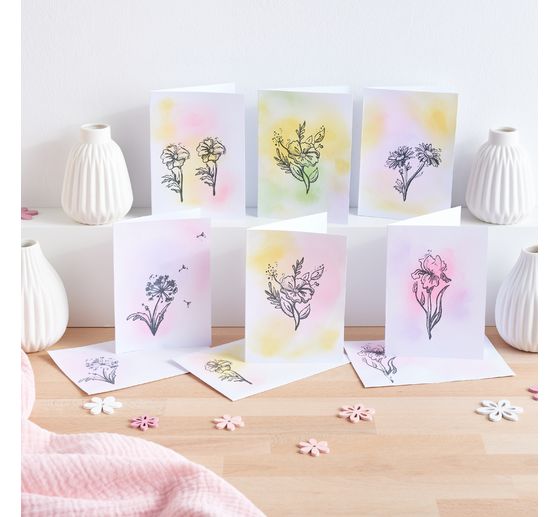 Doppelkarten mit Umschl&auml;gen "DIN A6", 50 St&uuml;ck