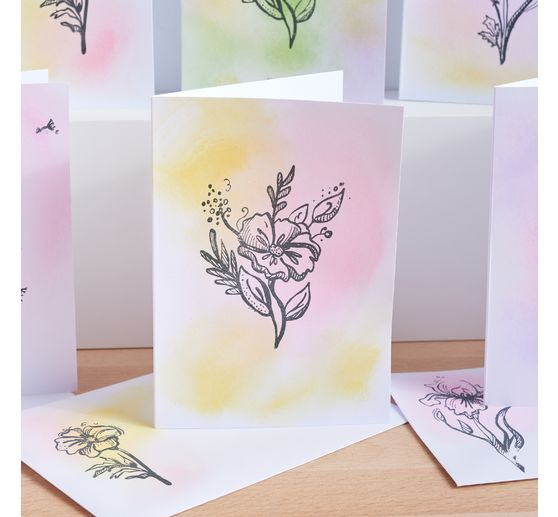 Doppelkarten mit Umschl&auml;gen "DIN A6", 50 St&uuml;ck