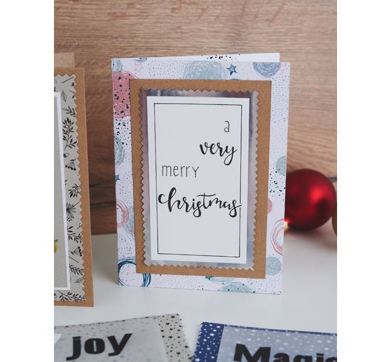 Double cards with envelopes "Kraft paper", 18 x 13 cm, 50 pieces