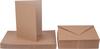 Double cards with envelopes "Kraft paper", 18 x 13 cm, 50 pieces