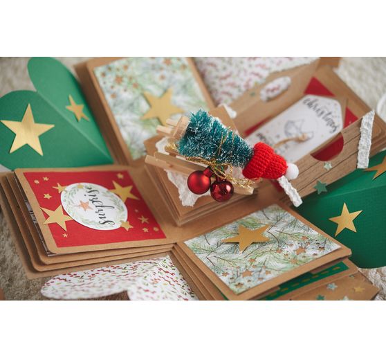 VBS Miniature fir tree, set of 16, snowed