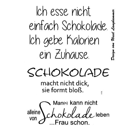 Clear Stamp Set "Schokolade"