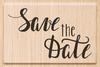 Holzstempel "Save the Date"