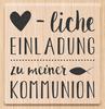 Holzstempel "Herzliche Einladung Kommunion"